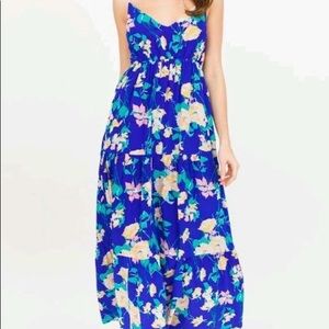 Vintage Yumi Kim Blue Multi-floral maxi dress!